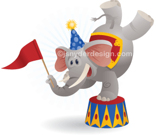 Elephant Circus character