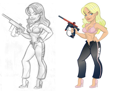 Voluptuous Girl Character