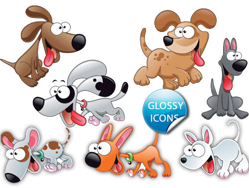 Dog Cartoons Vector
