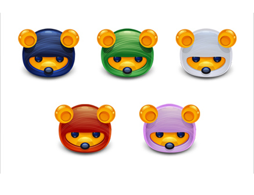 5 Free stock icons of Ninja Bears