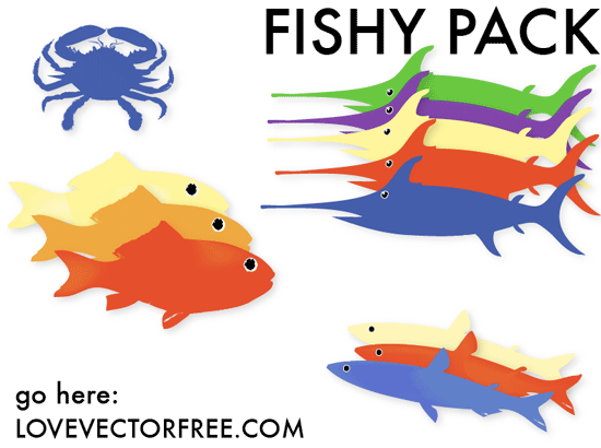 LVF's fishiest pack of Free Vectors Yet!
