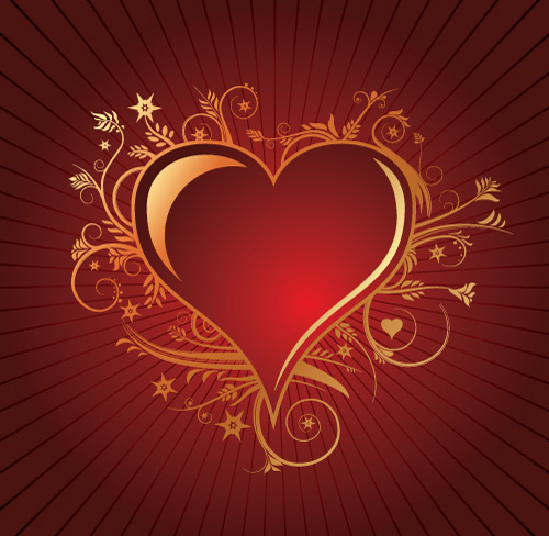 Free Vector Heart Design with Florals Image Preview